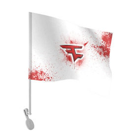 Флаг для автомобиля с принтом cs:go - FaZe clan (White collection) в Курске, 100% полиэстер | Размер: 30*21 см | cs go | faze | white | кс го | фейз