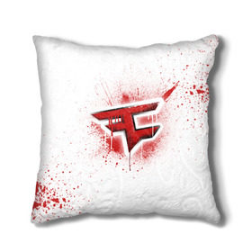 Подушка 3D с принтом cs:go - FaZe clan (White collection) в Курске, наволочка – 100% полиэстер, наполнитель – холлофайбер (легкий наполнитель, не вызывает аллергию). | состоит из подушки и наволочки. Наволочка на молнии, легко снимается для стирки | cs go | faze | white | кс го | фейз