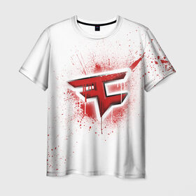 Мужская футболка 3D с принтом cs:go - FaZe clan (White collection) в Курске, 100% полиэфир | прямой крой, круглый вырез горловины, длина до линии бедер | Тематика изображения на принте: cs go | faze | white | кс го | фейз