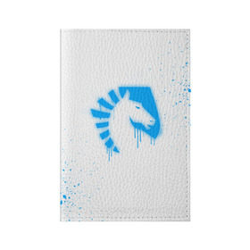 Обложка для паспорта матовая кожа с принтом cs:go - Liquid team (White collection) в Курске, натуральная матовая кожа | размер 19,3 х 13,7 см; прозрачные пластиковые крепления | Тематика изображения на принте: 0x000000123 | cs go | liquid | white | кс го | ликвид