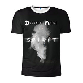 Мужская футболка 3D спортивная с принтом DM: Spirit в Курске, 100% полиэстер с улучшенными характеристиками | приталенный силуэт, круглая горловина, широкие плечи, сужается к линии бедра | depeche mode