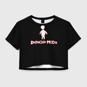 Женская футболка 3D укороченная с принтом DM: Playing the angel в Курске, 100% полиэстер | круглая горловина, длина футболки до линии талии, рукава с отворотами | depeche mode