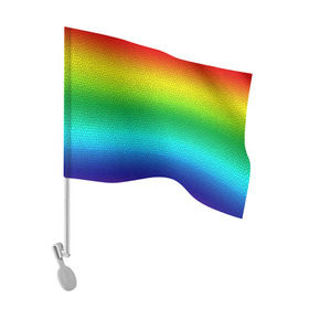 Флаг для автомобиля с принтом Радуга (Витражный Градиент) в Курске, 100% полиэстер | Размер: 30*21 см | gradient | rainbow | витраж | градиент | радуга