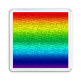Магнит 55*55 с принтом Радуга (Витражный Градиент) в Курске, Пластик | Размер: 65*65 мм; Размер печати: 55*55 мм | Тематика изображения на принте: gradient | rainbow | витраж | градиент | радуга