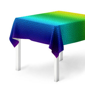 Скатерть 3D с принтом Радуга (Витражный Градиент) в Курске, 100% полиэстер (ткань не мнется и не растягивается) | Размер: 150*150 см | gradient | rainbow | витраж | градиент | радуга