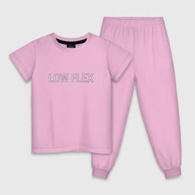 Детская пижама хлопок с принтом Низкий флекс в Курске, 100% хлопок |  брюки и футболка прямого кроя, без карманов, на брюках мягкая резинка на поясе и по низу штанин
 | low flex | низкий флекс