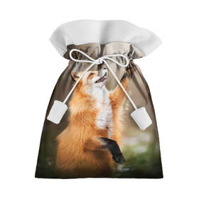 Подарочный 3D мешок с принтом Лиса в Курске, 100% полиэстер | Размер: 29*39 см | лапа | лес | лис | лисица | лисичка