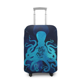 Чехол для чемодана 3D с принтом крутой осьминог в Курске, 86% полиэфир, 14% спандекс | двустороннее нанесение принта, прорези для ручек и колес | вода | море | океан | осьминог | подводный мир | рыбы