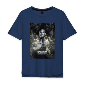Мужская футболка хлопок Oversize с принтом Мейвезер Флойд 6 в Курске, 100% хлопок | свободный крой, круглый ворот, “спинка” длиннее передней части | 