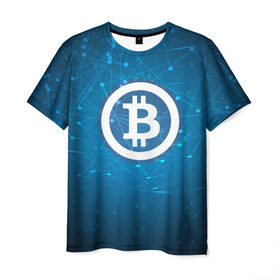 Мужская футболка 3D с принтом Bitcoin Blue - Биткоин в Курске, 100% полиэфир | прямой крой, круглый вырез горловины, длина до линии бедер | bitcoin | ethereum | litecoin | биткоин | интернет | крипта | криптовалюта | лайткоин | майнинг | технологии | эфир
