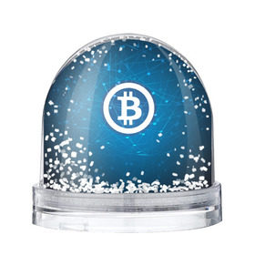 Водяной шар с принтом Bitcoin Blue - Биткоин в Курске, Пластик | Изображение внутри шара печатается на глянцевой фотобумаге с двух сторон | bitcoin | ethereum | litecoin | биткоин | интернет | крипта | криптовалюта | лайткоин | майнинг | технологии | эфир