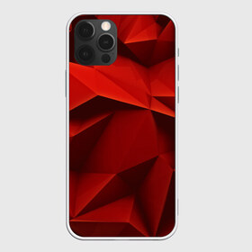 Чехол для iPhone 12 Pro Max с принтом Грани геометрии в Курске, Силикон |  | abstraction | абстракция | геометрия | грани | изгиб | красные | линии | полигоны | полосы | сочетания | текстура | треугольники