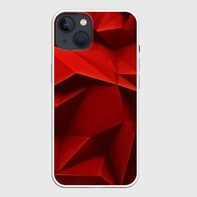 Чехол для iPhone 13 с принтом Грани геометрии в Курске,  |  | abstraction | абстракция | геометрия | грани | изгиб | красные | линии | полигоны | полосы | сочетания | текстура | треугольники