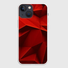 Чехол для iPhone 13 mini с принтом Грани геометрии в Курске,  |  | abstraction | абстракция | геометрия | грани | изгиб | красные | линии | полигоны | полосы | сочетания | текстура | треугольники