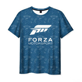 Мужская футболка 3D с принтом Forza Motorsport в Курске, 100% полиэфир | прямой крой, круглый вырез горловины, длина до линии бедер | car | crew | dirt | flatout | grid | need | nfs | race | speed | гонки | машина | скорость