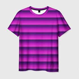 Мужская футболка 3D с принтом Неоновые линии в Курске, 100% полиэфир | прямой крой, круглый вырез горловины, длина до линии бедер | абстракция | линии | полосы | узоры | фрактал