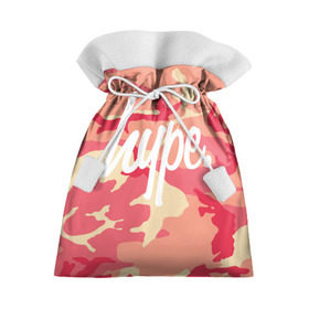 Подарочный 3D мешок с принтом HYPE Оранжевый Камуфляж в Курске, 100% полиэстер | Размер: 29*39 см | camo | camouflage | hype | pattern | вечеринка | гламур | камо | камуфляж | клуб | мода | отдых | пафос | приключение | природа | путешествие | розовый | стиль | узор | хайп | черное молоко