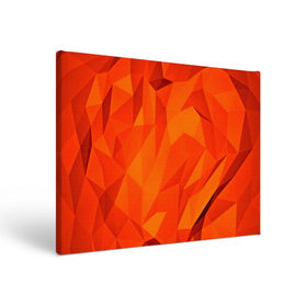Холст прямоугольный с принтом Orange geometry в Курске, 100% ПВХ |  | abstraction | абстракция | геометрия | грани | линии | полигоны | сочетания | текстура | треугольники