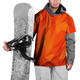 Накидка на куртку 3D с принтом Orange geometry в Курске, 100% полиэстер |  | abstraction | абстракция | геометрия | грани | линии | полигоны | сочетания | текстура | треугольники