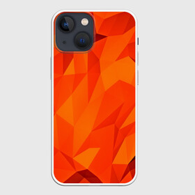 Чехол для iPhone 13 mini с принтом Orange geometry в Курске,  |  | abstraction | абстракция | геометрия | грани | линии | полигоны | сочетания | текстура | треугольники