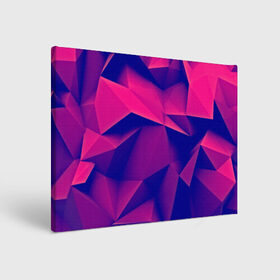 Холст прямоугольный с принтом Violet polygon в Курске, 100% ПВХ |  | 3d | abstraction | абстракция | геометрия | грани | линии | полигоны | розовый | сочетания | текстура | треугольники | фиолетовый