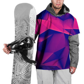 Накидка на куртку 3D с принтом Violet polygon в Курске, 100% полиэстер |  | 3d | abstraction | абстракция | геометрия | грани | линии | полигоны | розовый | сочетания | текстура | треугольники | фиолетовый