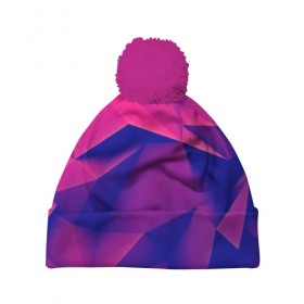 Шапка 3D c помпоном с принтом Violet polygon в Курске, 100% полиэстер | универсальный размер, печать по всей поверхности изделия | 3d | abstraction | абстракция | геометрия | грани | линии | полигоны | розовый | сочетания | текстура | треугольники | фиолетовый