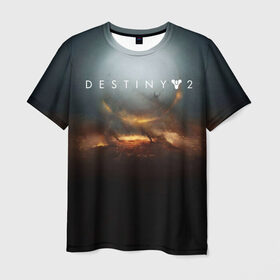 Мужская футболка 3D с принтом Destiny 2 в Курске, 100% полиэфир | прямой крой, круглый вырез горловины, длина до линии бедер | destiny | destiny 2 | space | дестени | космос