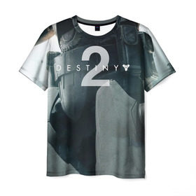Мужская футболка 3D с принтом 2 в Курске, 100% полиэфир | прямой крой, круглый вырез горловины, длина до линии бедер | destiny | destiny 2 | space | дестени | космос
