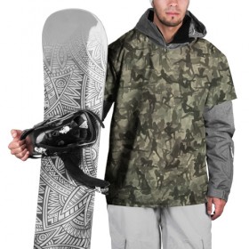 Накидка на куртку 3D с принтом Камуфляж в Курске, 100% полиэстер |  | go go | девушка | милитари | паттрен | силуэт | текстура | хаки