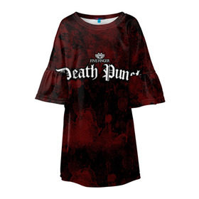 Детское платье 3D с принтом Five Finger Death Punch в Курске, 100% полиэстер | прямой силуэт, чуть расширенный к низу. Круглая горловина, на рукавах — воланы | Тематика изображения на принте: 5fdp | ffdp | five finger death punch