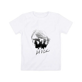 Детская футболка хлопок с принтом Курт Кобейн автограф в Курске, 100% хлопок | круглый вырез горловины, полуприлегающий силуэт, длина до линии бедер | Тематика изображения на принте:  kurt cobain |  nirvana |  курт кобейн | нирвана