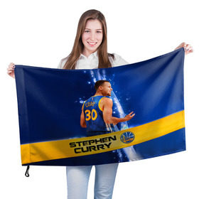 Флаг 3D с принтом Golden State Warriors 8 в Курске, 100% полиэстер | плотность ткани — 95 г/м2, размер — 67 х 109 см. Принт наносится с одной стороны | golden state warriors | nba | stephen curry | голден стэйт уорриорз | стефен карри