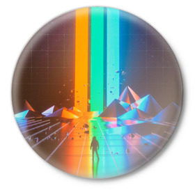 Значок с принтом Imagine Dragons в Курске,  металл | круглая форма, металлическая застежка в виде булавки | Тематика изображения на принте: rock | имэджн драгонз | рок