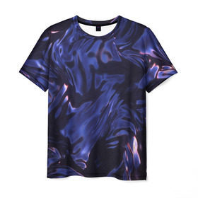 Мужская футболка 3D с принтом Нефть в Курске, 100% полиэфир | прямой крой, круглый вырез горловины, длина до линии бедер | абстракция | жидкость | жижа | нефть | смола | текстура | черная