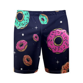 Мужские шорты 3D спортивные с принтом Black Milk Космические Пончики в Курске,  |  | black milk | donut | donuts | space | the simpsons | trend | глазурь | дизайн | еда | звезда | звёзды | космос | мода | пончик | симпсоны | симсоны | сладкий | стиль | тренд | узор