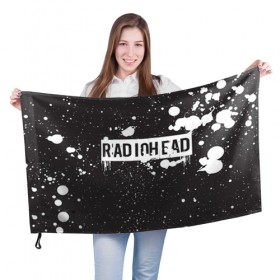 Флаг 3D с принтом Radiohead 6 в Курске, 100% полиэстер | плотность ткани — 95 г/м2, размер — 67 х 109 см. Принт наносится с одной стороны | radiohead | радиохэд | том йорк