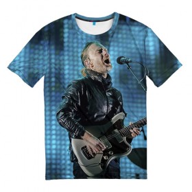 Мужская футболка 3D с принтом Radiohead 7 в Курске, 100% полиэфир | прямой крой, круглый вырез горловины, длина до линии бедер | Тематика изображения на принте: 