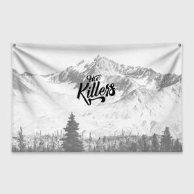 Флаг-баннер с принтом The Killers 5 в Курске, 100% полиэстер | размер 67 х 109 см, плотность ткани — 95 г/м2; по краям флага есть четыре люверса для крепления | the killers