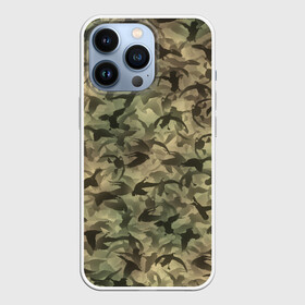 Чехол для iPhone 13 Pro с принтом Охотничий камуфляж с утками в Курске,  |  | гусиная | гусь | дичь | лес | милитари | охота | охотник | паттерн | птицы | текстура | утиная | утка | хаки
