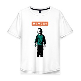 Мужская футболка хлопок Oversize с принтом ИГНОР в Курске, 100% хлопок | свободный крой, круглый ворот, “спинка” длиннее передней части | арт | бэнкси | граффити | поп арт | стрит арт