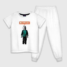 Детская пижама хлопок с принтом ИГНОР в Курске, 100% хлопок |  брюки и футболка прямого кроя, без карманов, на брюках мягкая резинка на поясе и по низу штанин
 | арт | бэнкси | граффити | поп арт | стрит арт