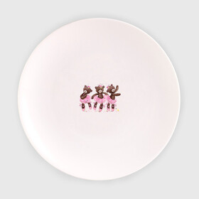 Тарелка с принтом Балерины в Курске, фарфор | диаметр - 210 мм
диаметр для нанесения принта - 120 мм | акварель | игрушка | медведь | пачка | плюшевый | пуанты | рисунок | розовый | сердце | теди