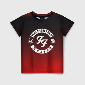 Детская футболка 3D с принтом Foo Fighters 3 в Курске, 100% гипоаллергенный полиэфир | прямой крой, круглый вырез горловины, длина до линии бедер, чуть спущенное плечо, ткань немного тянется | foo fighters | дэйв грол | фу файтерс