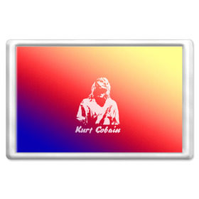 Магнит 45*70 с принтом Kurt Cobain в Курске, Пластик | Размер: 78*52 мм; Размер печати: 70*45 | nirvana |  курт кобейн | нирвана | рок