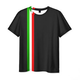 Мужская футболка 3D с принтом Black Milk Italiano в Курске, 100% полиэфир | прямой крой, круглый вырез горловины, длина до линии бедер | flag | italian | италия | итальянский | страна | страны | триколор | флаг