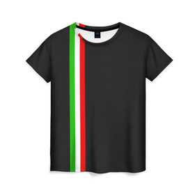 Женская футболка 3D с принтом Black Milk Italiano в Курске, 100% полиэфир ( синтетическое хлопкоподобное полотно) | прямой крой, круглый вырез горловины, длина до линии бедер | flag | italian | италия | итальянский | страна | страны | триколор | флаг