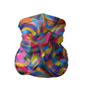 Бандана-труба 3D с принтом Узор 3 в Курске, 100% полиэстер, ткань с особыми свойствами — Activecool | плотность 150‒180 г/м2; хорошо тянется, но сохраняет форму | абстракция | краски | линии | полосы | узор | цвет | цветное