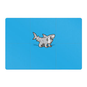 Магнитный плакат 3Х2 с принтом Акула мутант 5 в Курске, Полимерный материал с магнитным слоем | 6 деталей размером 9*9 см | акула | детям | лапы | мутант | рисунок