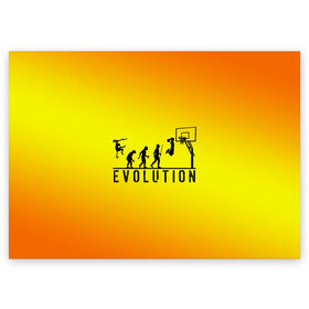 Поздравительная открытка с принтом Эволюция баскетбола в Курске, 100% бумага | плотность бумаги 280 г/м2, матовая, на обратной стороне линовка и место для марки
 | Тематика изображения на принте: basketball | evolution | желтый | обезьяна человек | оранжевый | эволюция